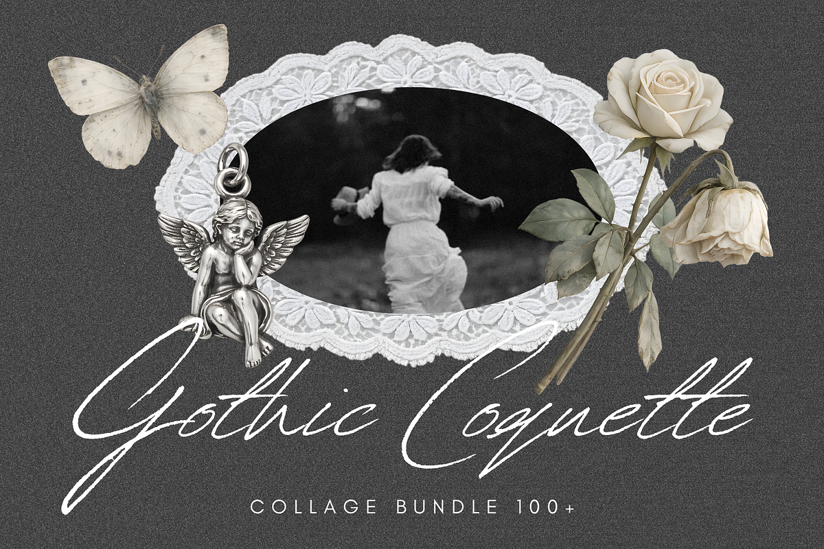 Gothic Coquette Romantic Collage Kit, an Object Graphic by foxsong (Photo 1 of 9)