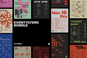 Event Flyers Bundle, a Flyer Template by Danil Polshin