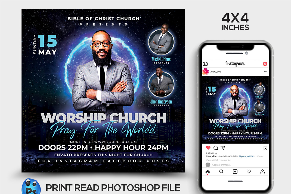 Church Flyer Bundle, a Flyer Template by AfzaalGraphics (Photo 4 of 5)