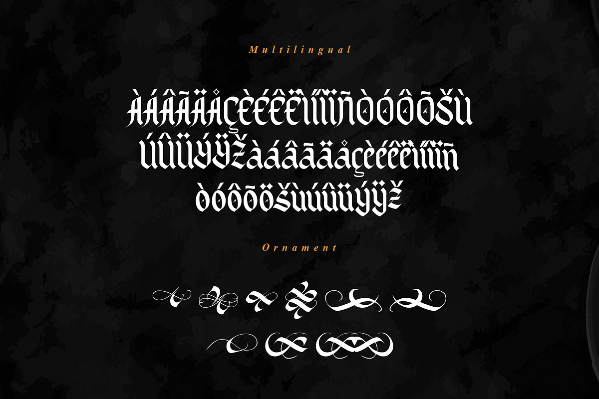 Black Spot - Modern Blackletter, a Blackletter Font by overlaytemplates (Photo 6 of 6)