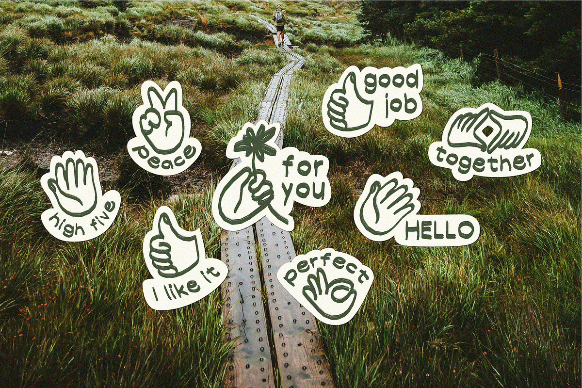 Hands - Vector Illustrations, an Emoji Icon by line & plane (Photo 6 of 7)