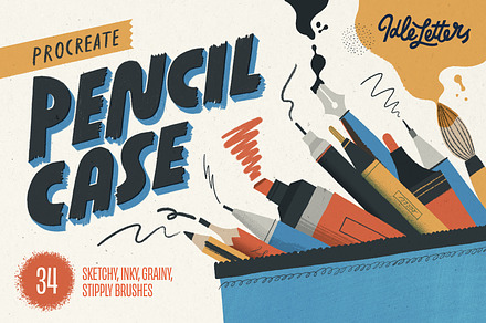 Procreate Pencil Case, a Brush Add-On by Idle Letters