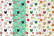 Funny Owls: hand drawn pattern set, a Pattern Graphic by leffka (Thumbnail 2 of 8)