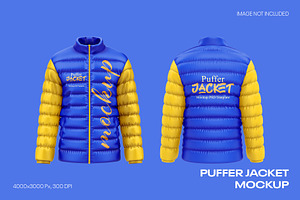 Full Sleeve Puffer Jacket Mockup