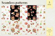Apple Orchard Watercolor Clipart, a Food Illustration by ElenaValeto (Thumbnail 10 of 13)