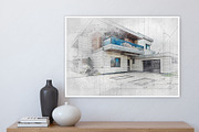 House Concept Sketch Art Effect, an Action Add-On by MRI STUDIO (Thumbnail 8 of 29)