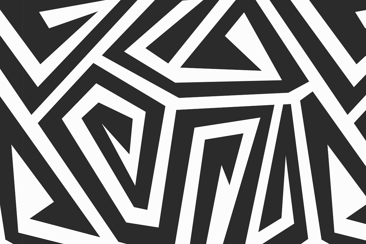 Monochrome Maze Patterns, a Pattern Graphic by Gudiny (Photo 6 of 13)