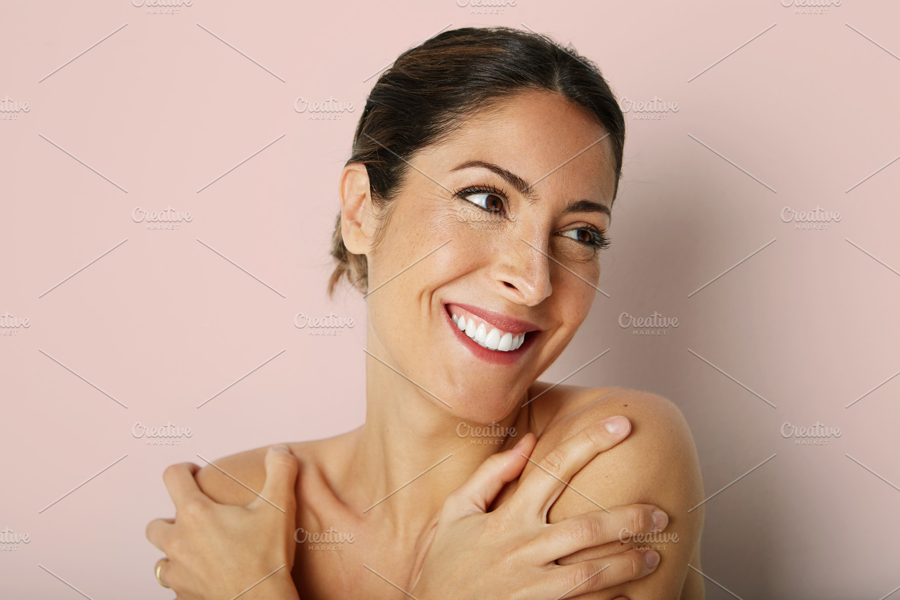 Portrait of handsome happy woman, a Beauty & Fashion Photo by Klever Level Studio