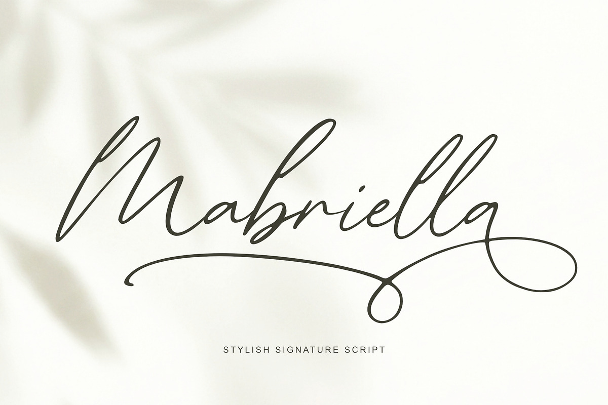 Mabriella - Stylish Signature Script, a Script Font by Sealoung (Photo 1 of 10)