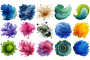 Watercolor Splash Blob Clipart, an Illustration by Craft Nest (Thumbnail 2 of 4)