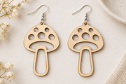 Mushroom Earrings Laser Cut SVG, an Object Graphic by Canvas Craft (Thumbnail 2 of 4)