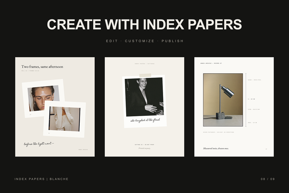 INDEX PAPERS | 30 Canva Templates, a Social Media Template by BlancheStudio (Photo 8 of 9)