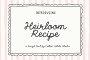 Heirloom Recipe, a Script Font by Sofia Skoog (Thumbnail 1 of 10)