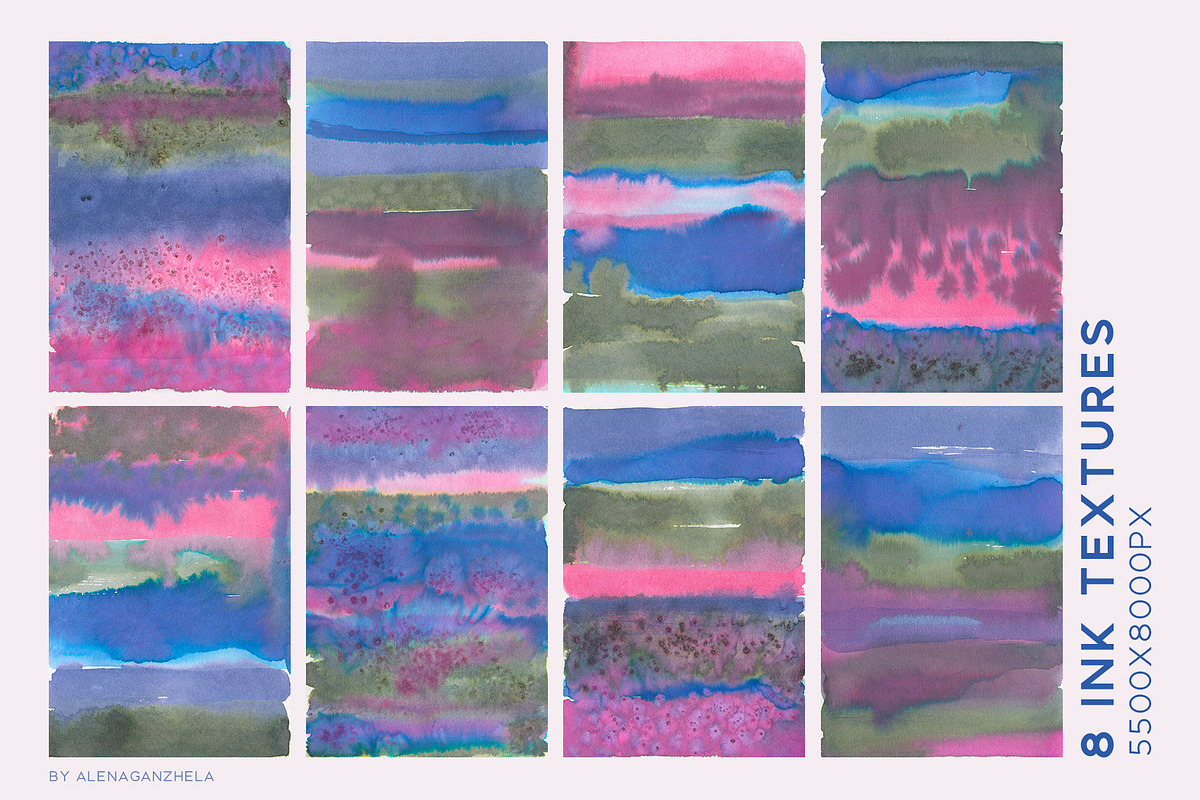 Evening MELTS - ink color textures, a Texture Graphic by alenaganzhela (Photo 9 of 11)
