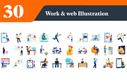 Work and Web Illustrations Bundle, a Finance Illustration by EllaMaiyaali (Thumbnail 2 of 3)