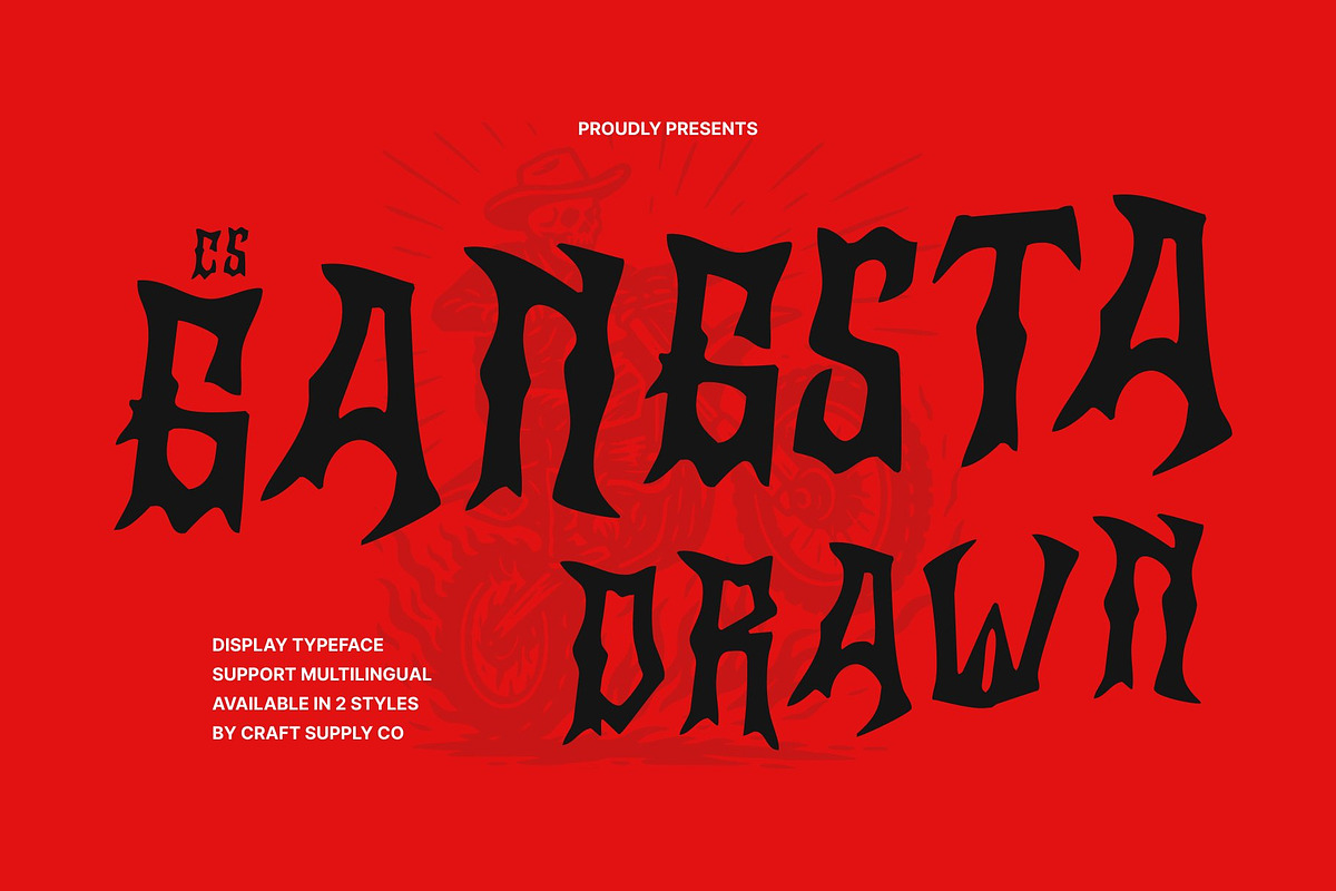 CS Gangsta Drawn, a Blackletter Font by Craft Supply Co. (Photo 1 of 8)