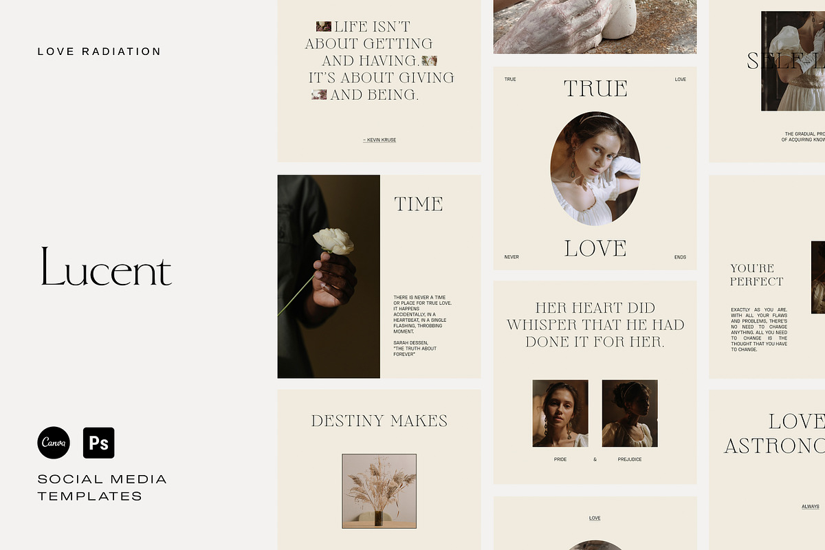 BUNDLE Instagram Templates Canva PS, a Social Media Template by Love Radiation Studio (Photo 9 of 13)