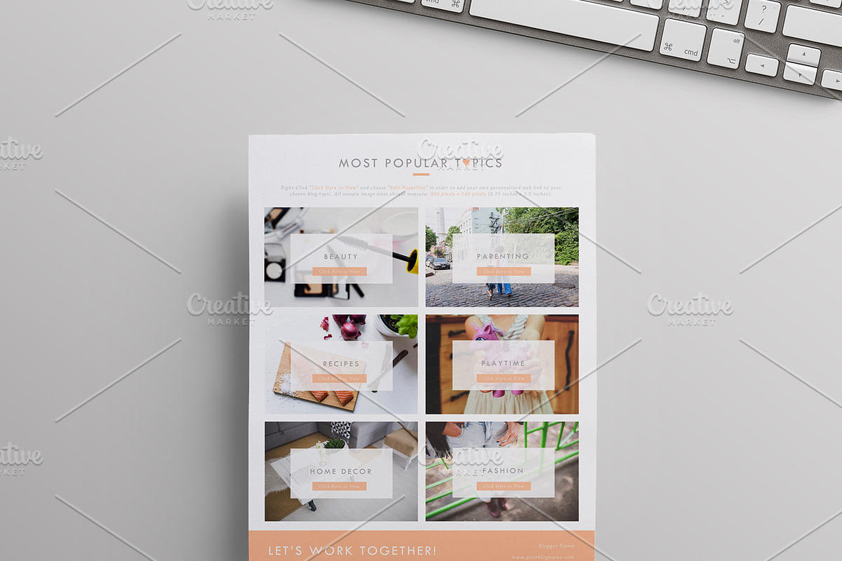 Blogger Media Kit Template | 3 Pages, a Resume Template by Blogger Kit Co. (Photo 3 of 9)
