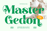 Master Gedon Modern Bold Serif, a Serif Font by timelesstype.co (Thumbnail 1 of 19)