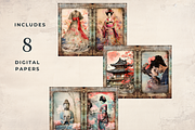 MEDIEVAL GEISHA JUNK JOURNAL KIT, a Person Illustration by Daring Digies (Thumbnail 3 of 5)