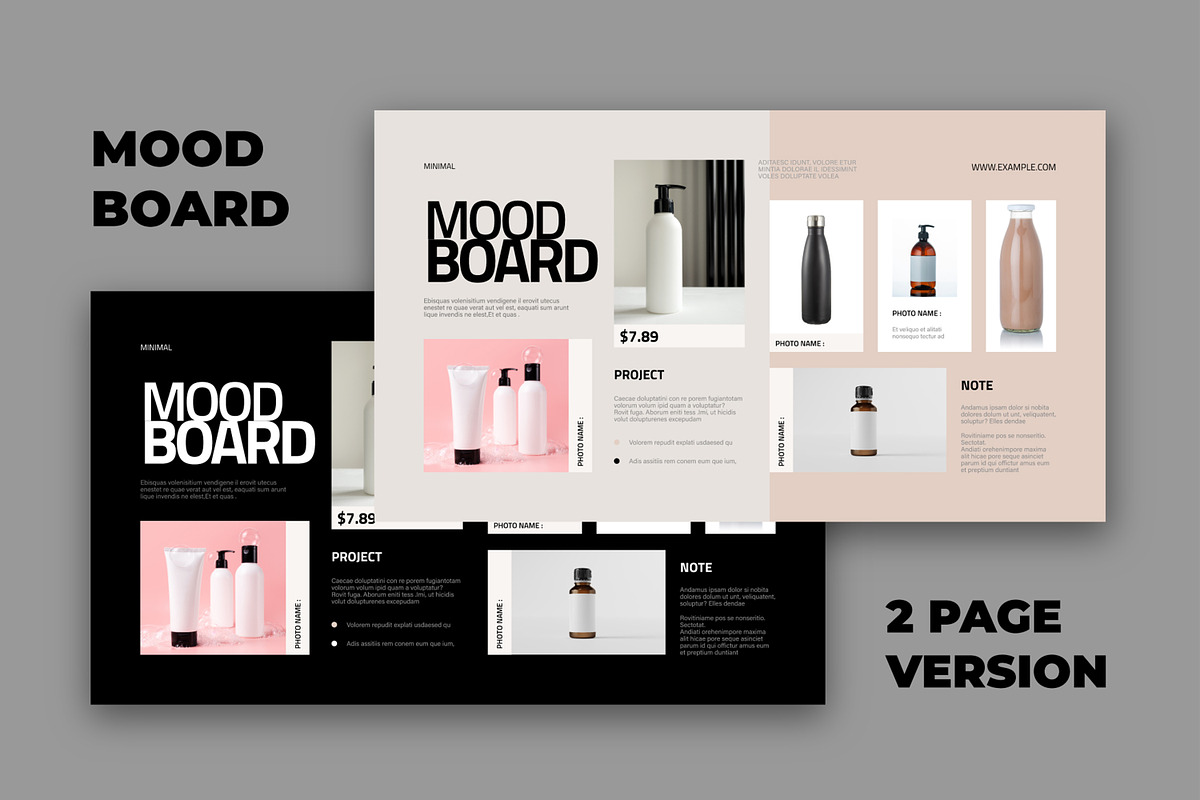 Mood Board Design Template, a Social Media Template by MightyDesign (Photo 1 of 6)