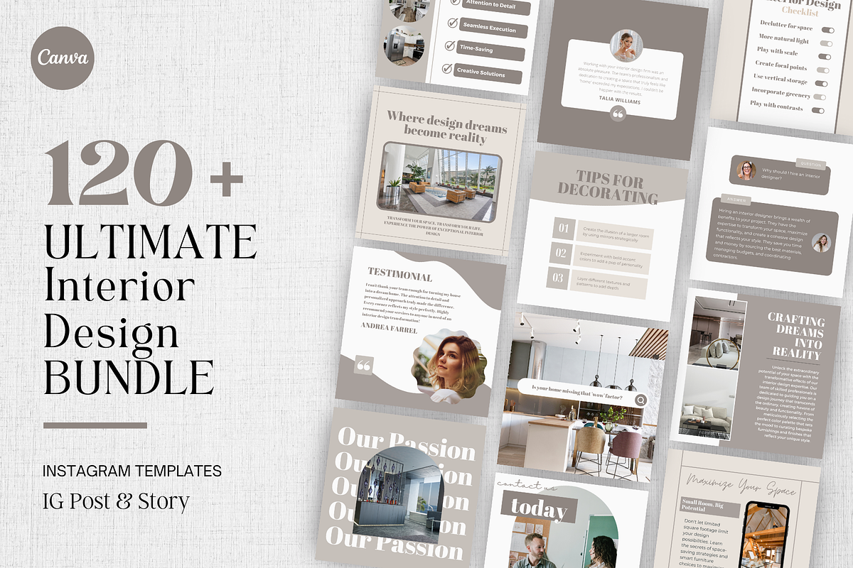 Interior Design Instagram Templates, a Social Media Template by EliteMatidi (Photo 1 of 9)