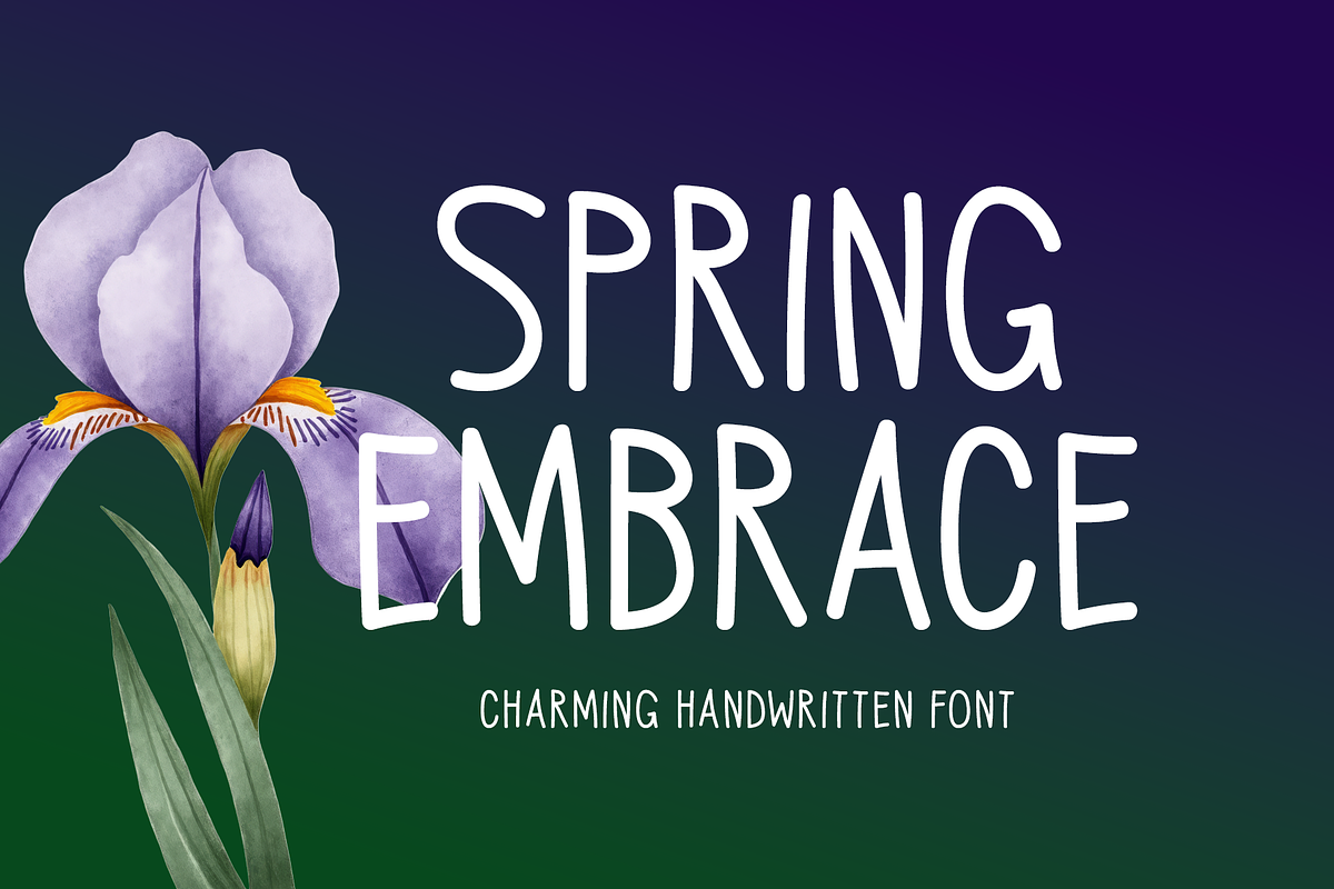 Spring Embrace Typeface, a Handwritten Font by Seemly Fonts (Photo 1 of 6)