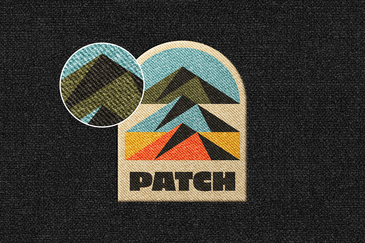 Embroidery Patch Mockup, a Merchandise Mockup by Design Squad (Photo 1 of 4)