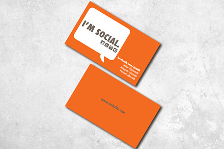 I'm Social Business Card, a Business Card Template by Noel Dolan Creative