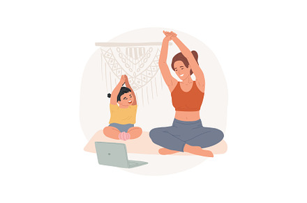 Yoga isolated cartoon vector, an Illustration by Visual Generation
