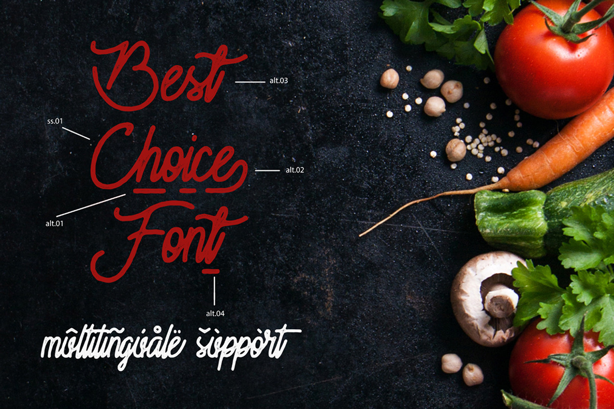 Moonchrome typeface + Bonus, a Script Font by madeDeduk (Photo 9 of 9)