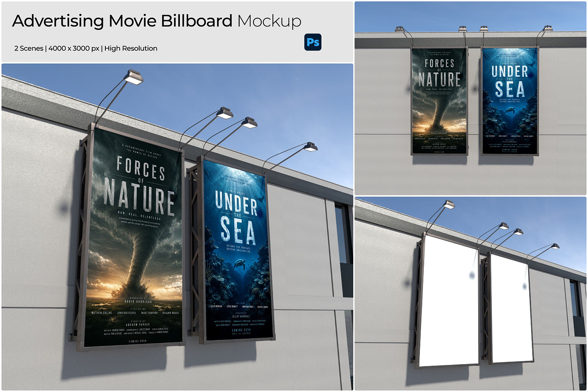 Advertising Movie Billboard Mockup, an Advertising Mockup by Bartama Graphic (Photo 1 of 4)