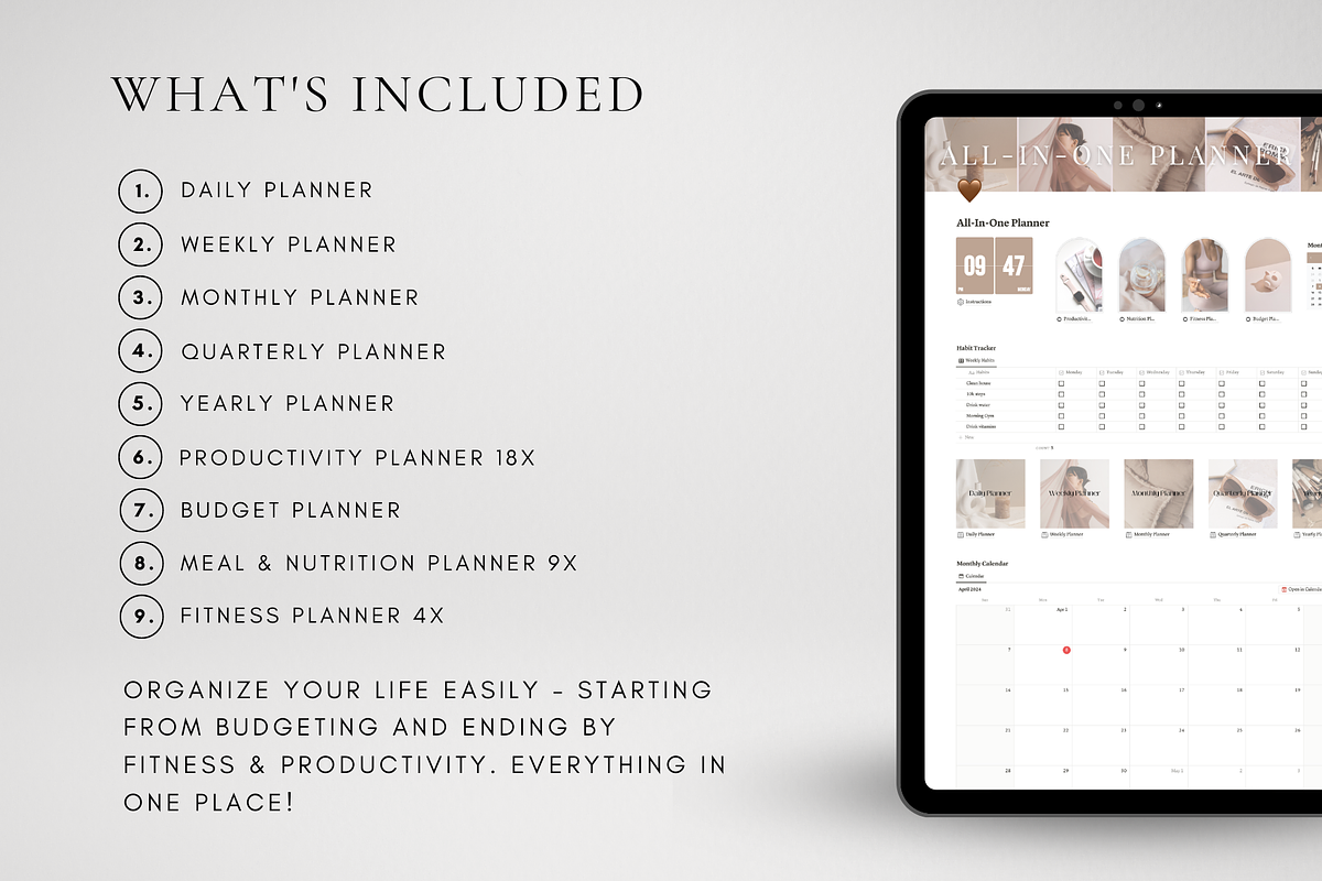 2025 Notion Life Planner Bundle, a Templates & Theme by BRANDcontent (Photo 3 of 9)