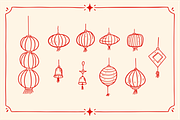 Chinese New Year Doodle Set, a Seasonal Illustration by Oktyabr (Thumbnail 2 of 6)