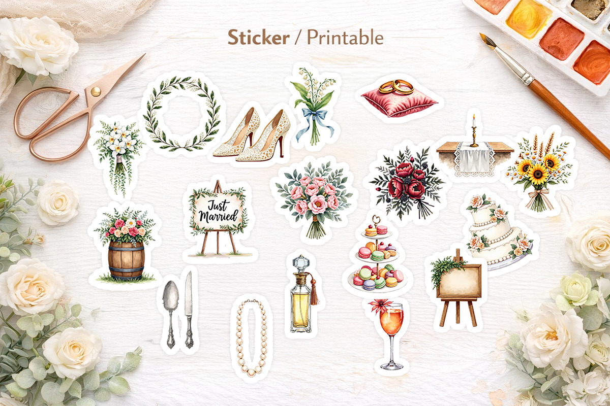 Vintage Botanical Wedding Clipart, an Illustration by Artnoy (Photo 7 of 8)