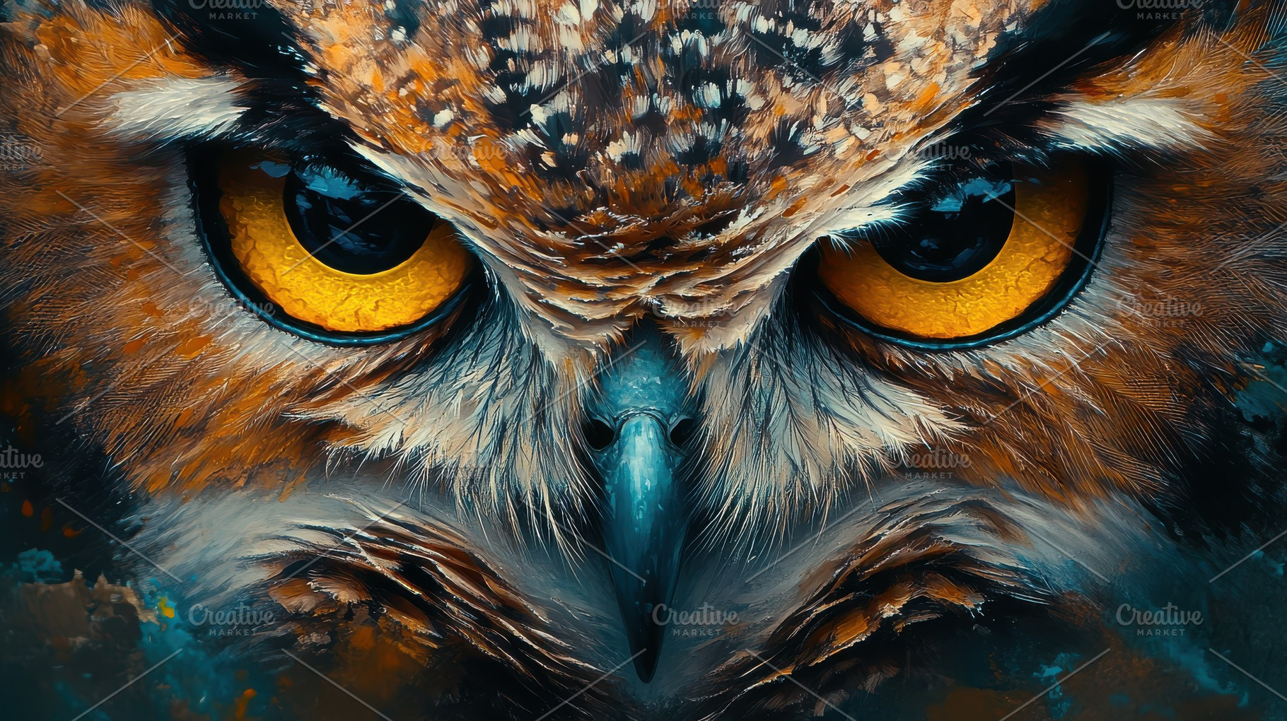 Intense gaze of an owl, captured in, an Animal Photo by Pixeness Studio