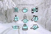 Winter line icons, an Outline Icon by Lyolya Profitrolya (Thumbnail 1 of 2)
