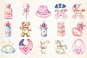 4th of July Pink Baby Nursery Clipar, an Illustration by Rose Art (Thumbnail 2 of 7)