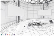 Virtual TV Studio News Set 36, an Architecture 3D Model by akerStudio (Thumbnail 13 of 25)