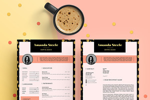 Gold Dot CV Resume Template / N