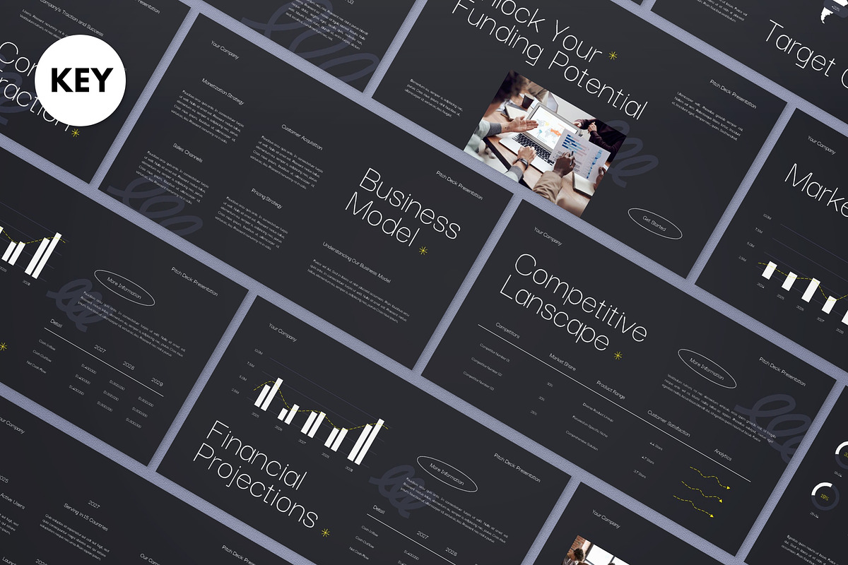 Gray Yellow Pitch Deck Keynote, a Presentation Template by graphicook (Photo 2 of 8)