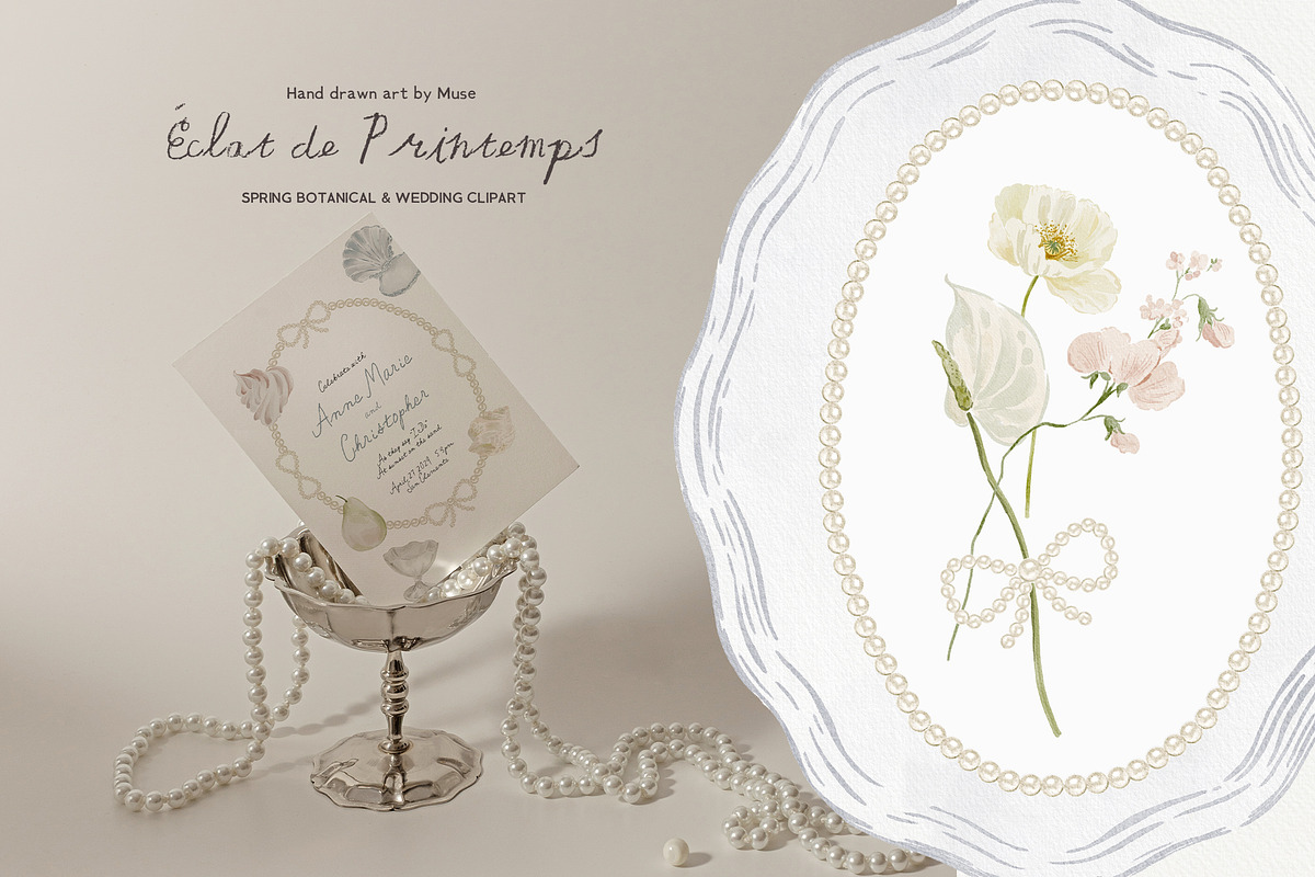 Éclat de Printemps Spring Clipart, a Decorative Illustration by Muse Artist (Photo 14 of 15)