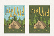 Camping & Hiking Poster Collection, a Seasonal Illustration by Mari_Caliart (Thumbnail 7 of 12)