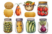 Preserved Vegetables Clipart Set, a Food Illustration by The Dutch Lady Designs (Thumbnail 5 of 7)