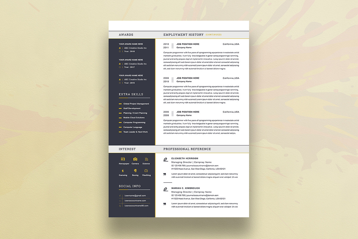 Resume/CV Template, a Resume Template by DesignDevisers (Photo 3 of 10)
