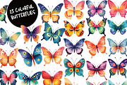 Colorful Butterflies Clipart Set, an Animal Illustration by Creator Goodies (Thumbnail 2 of 7)