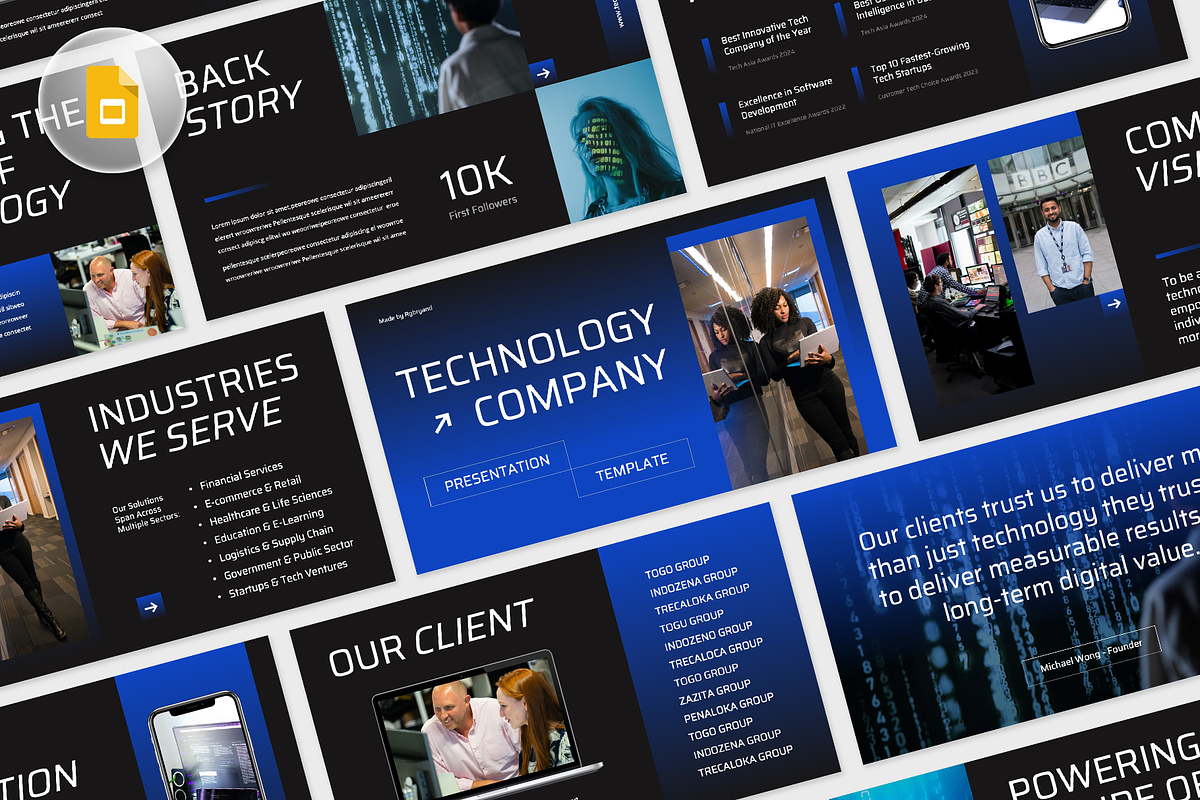 Technology Company Google Slides, a Presentation Template by rgbryand (Photo 1 of 7)