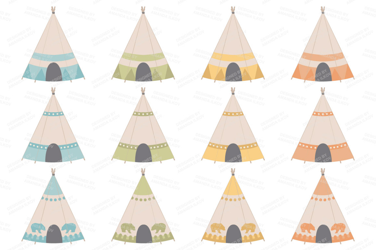 Vintage Tribal Clip Art & Vectors, an Illustration by Amanda Ilkov (Photo 3 of 4)