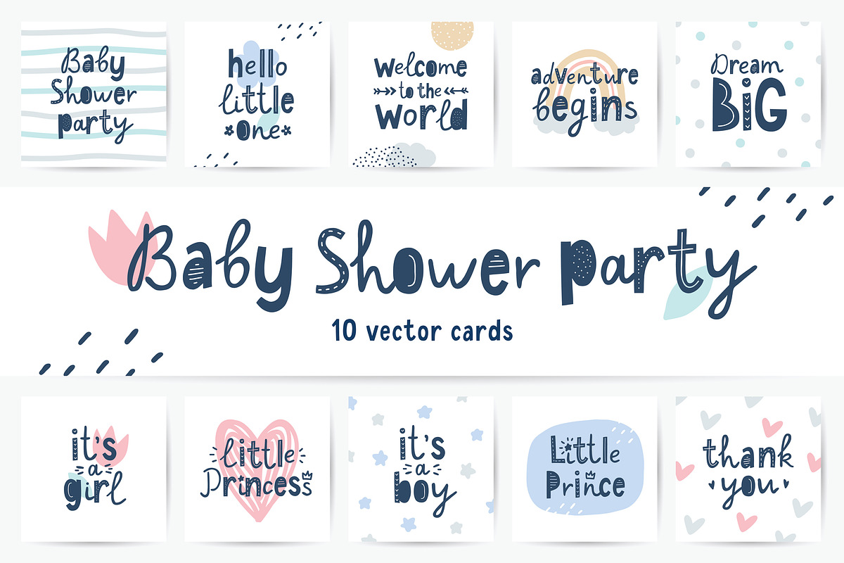 Baby Shower Party cards, a Decorative Illustration by redcollegiya design (Photo 1 of 3)