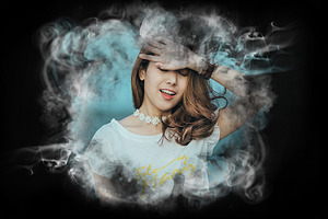 Smoky Photo Effect Psd